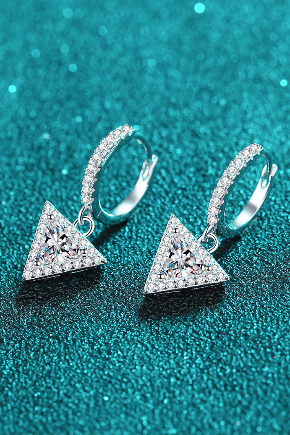 Moissanite Triangle Drop Earrings - Ling Ling Kwong’s Favorite