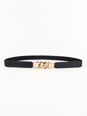 Zinc Alloy Buckle Elastic PU Belt
