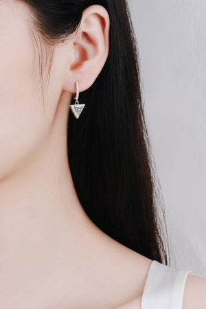 Moissanite Triangle Drop Earrings - Ling Ling Kwong’s Favorite