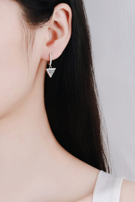 Moissanite Triangle Drop Earrings - Ling Ling Kwong’s Favorite