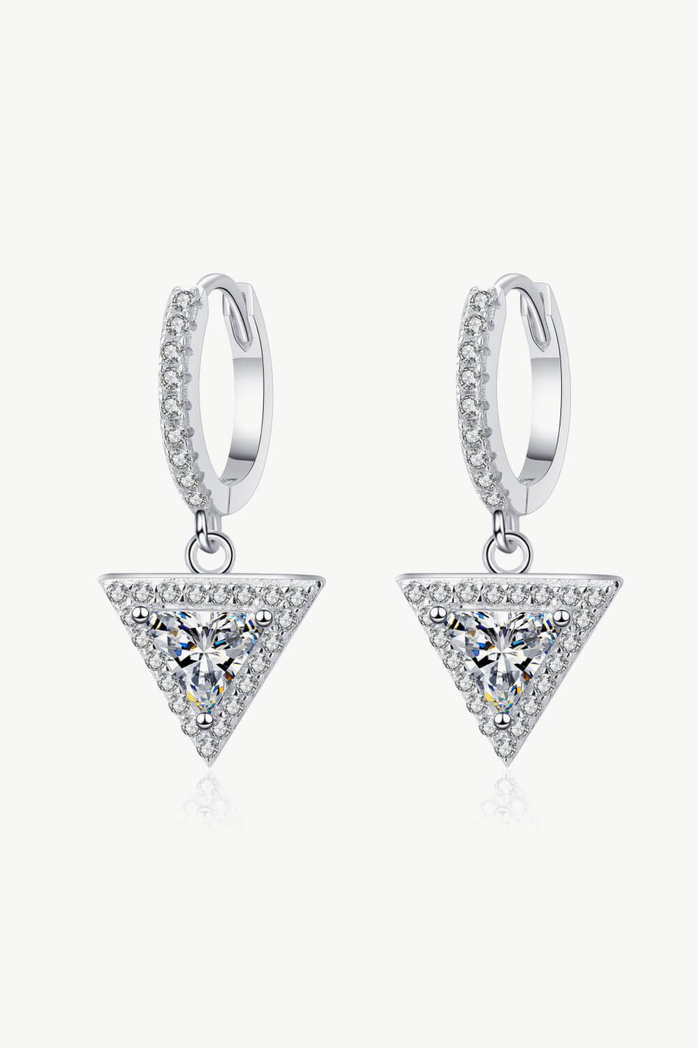 Moissanite Triangle Drop Earrings - Ling Ling Kwong’s Favorite