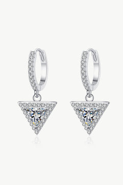 Moissanite Triangle Drop Earrings - Ling Ling Kwong’s Favorite
