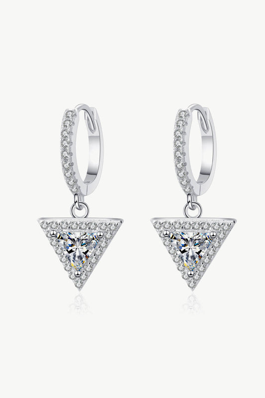 Moissanite Triangle Drop Earrings - Ling Ling Kwong’s Favorite