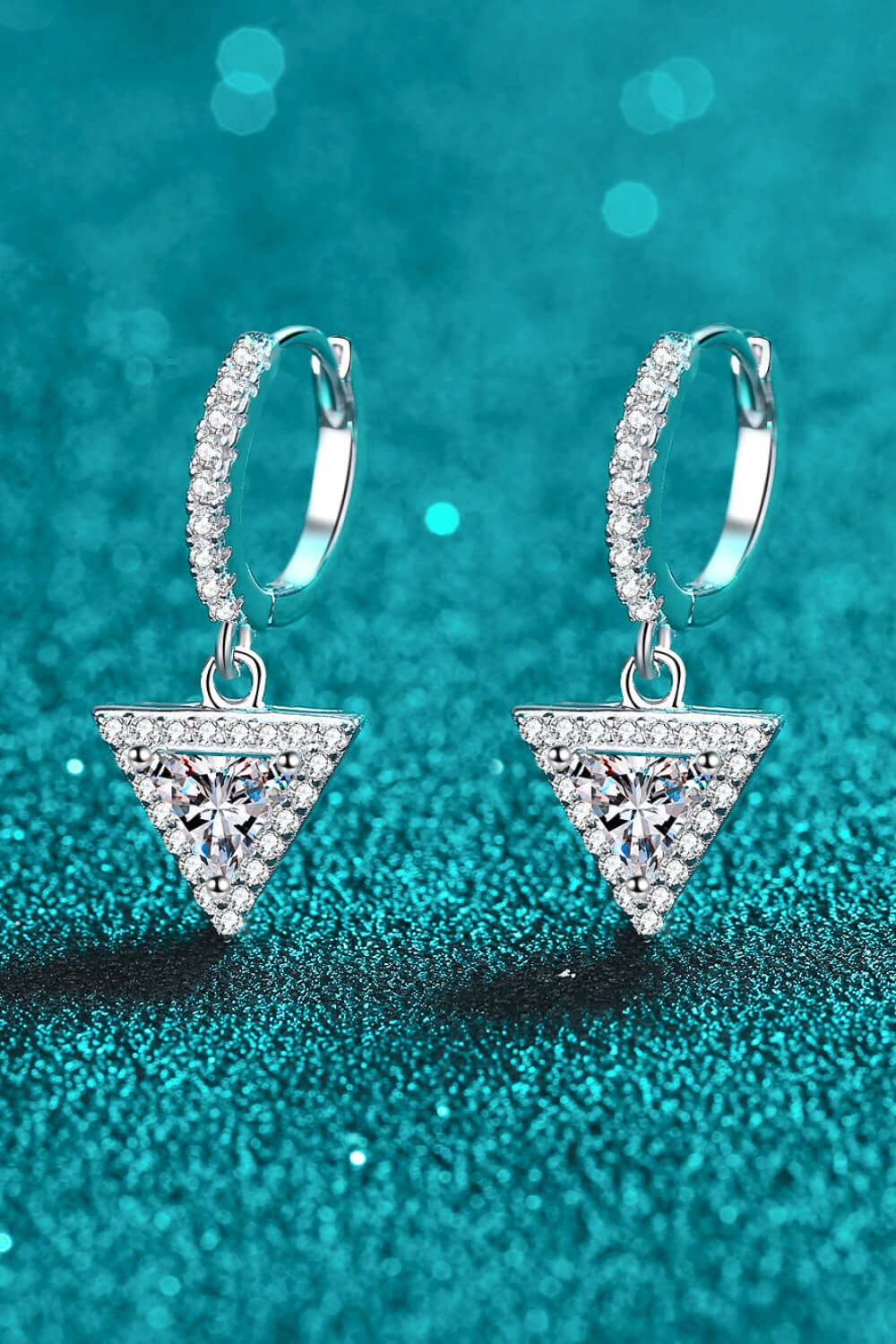 Moissanite Triangle Drop Earrings - Ling Ling Kwong’s Favorite