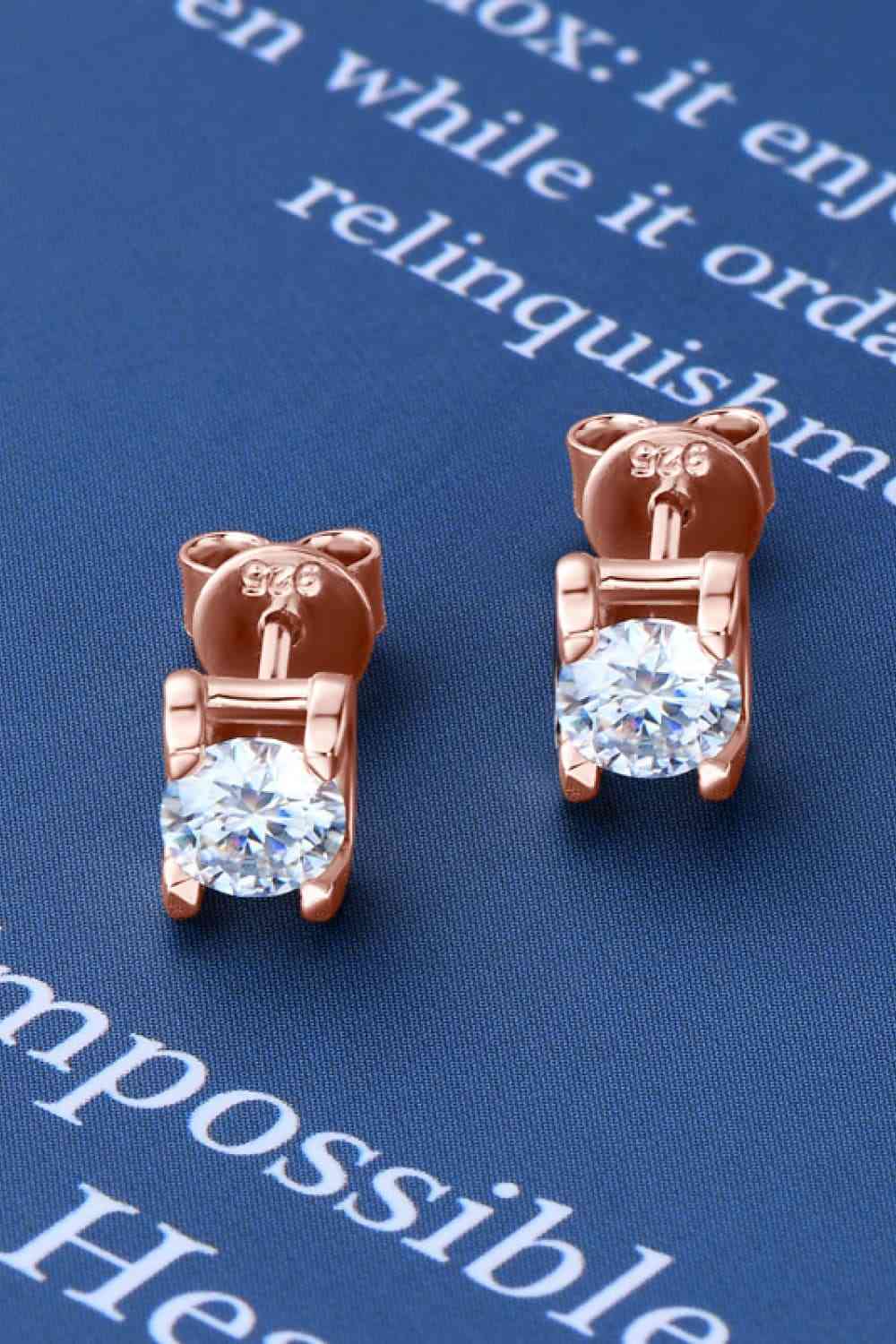 Moissanite 925 Sterling Silver Stud Earrings - WAZKA