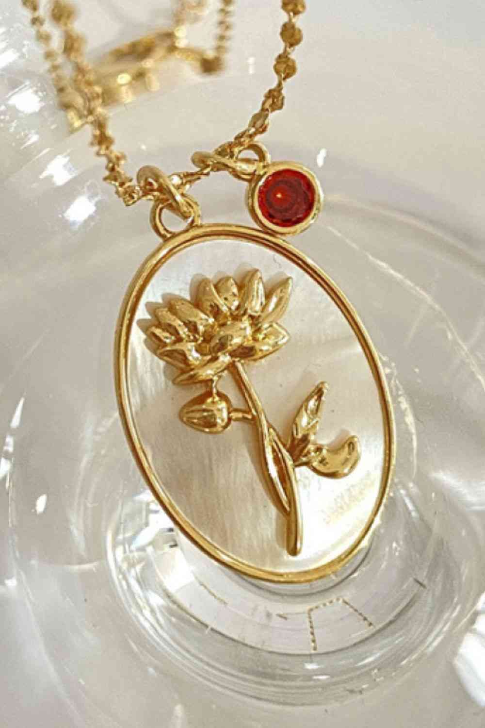 Flower Shell Pendant Copper Necklace - WAZKA