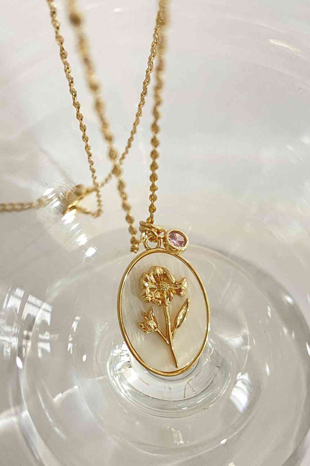 Flower Shell Pendant Copper Necklace - WAZKA