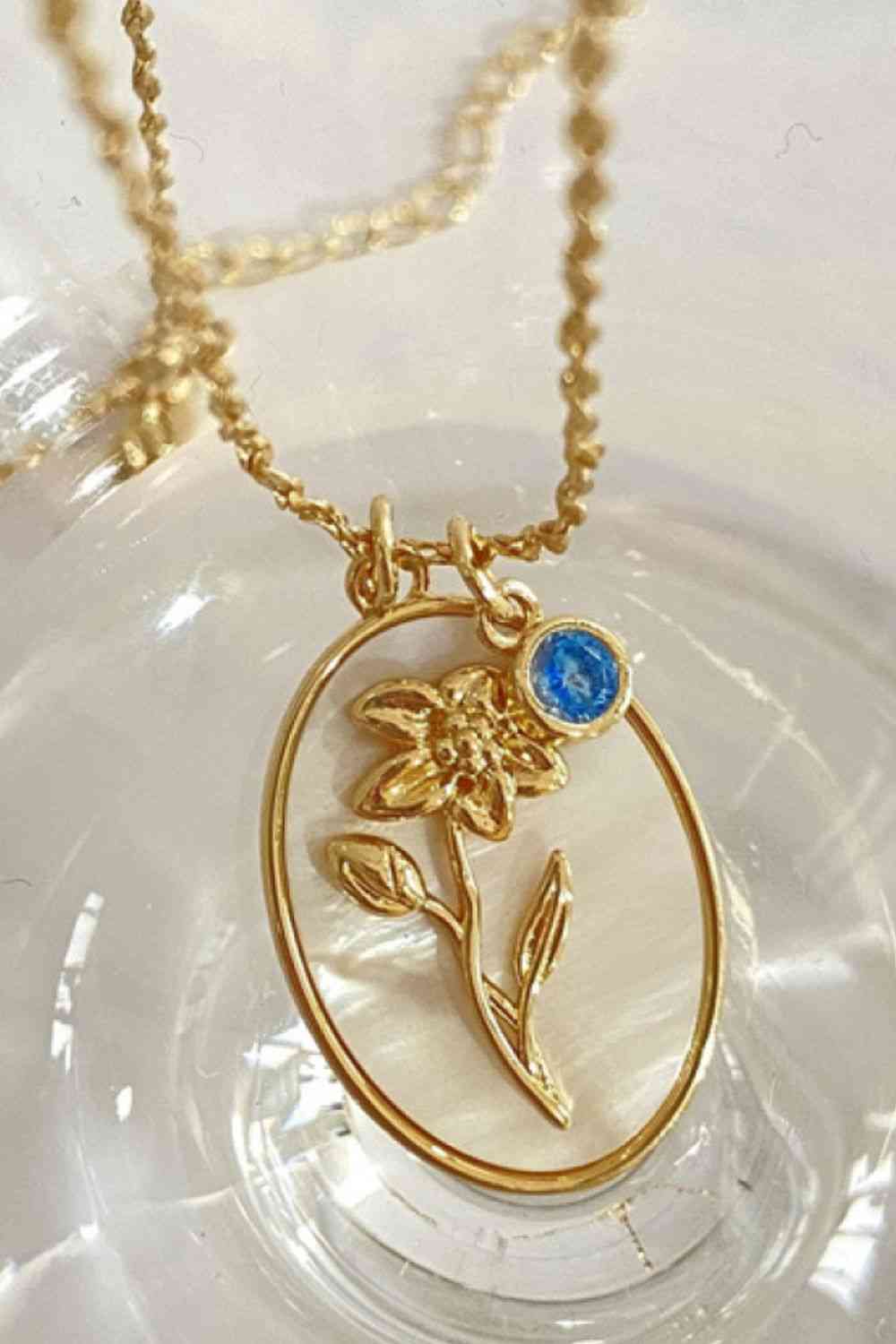 Flower Shell Pendant Copper Necklace - WAZKA