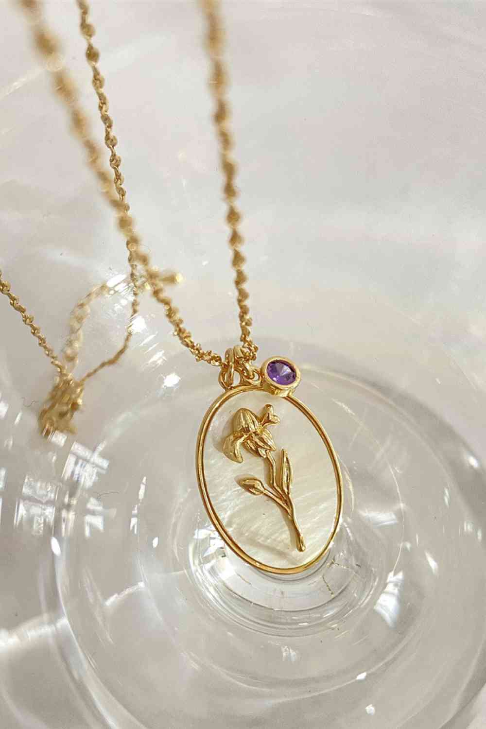 Flower Shell Pendant Copper Necklace - WAZKA