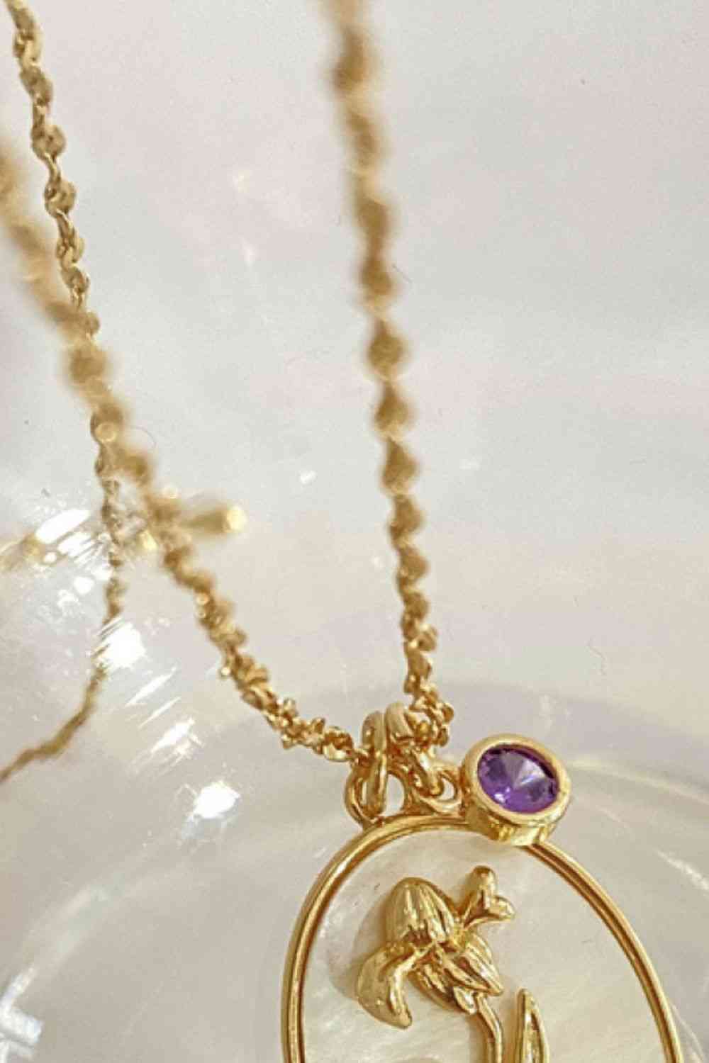 Flower Shell Pendant Copper Necklace - WAZKA