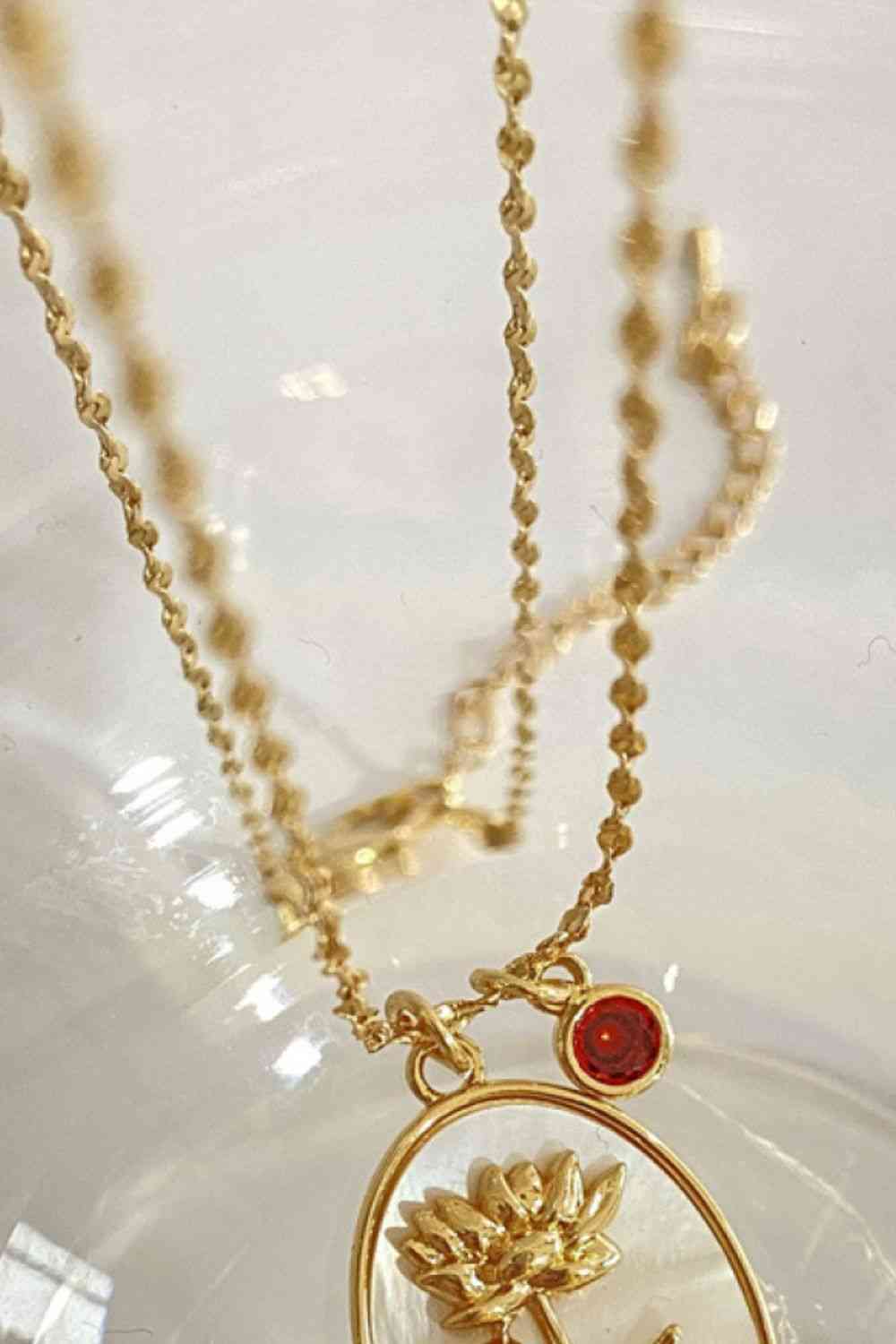 Flower Shell Pendant Copper Necklace - WAZKA