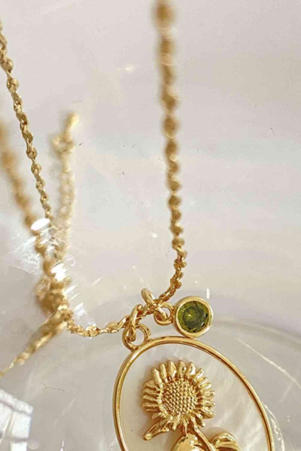 Flower Shell Pendant Copper Necklace - WAZKA