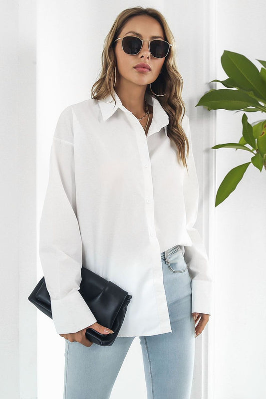 Dropped Shoulder Longline Shirt - WAZKA