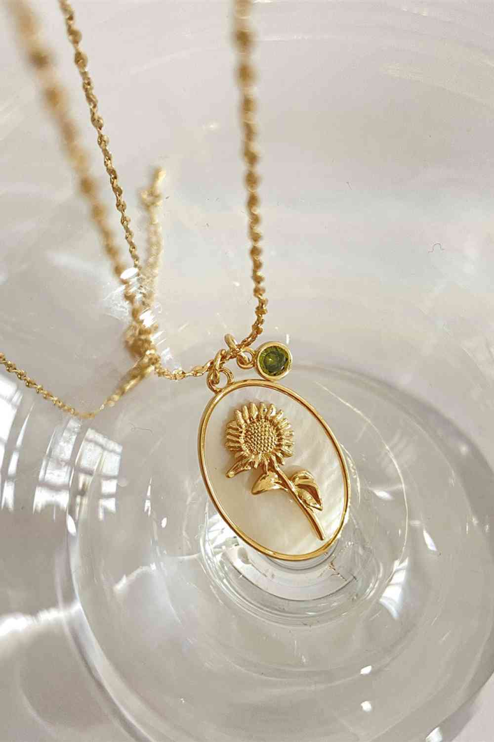 Flower Shell Pendant Copper Necklace - WAZKA