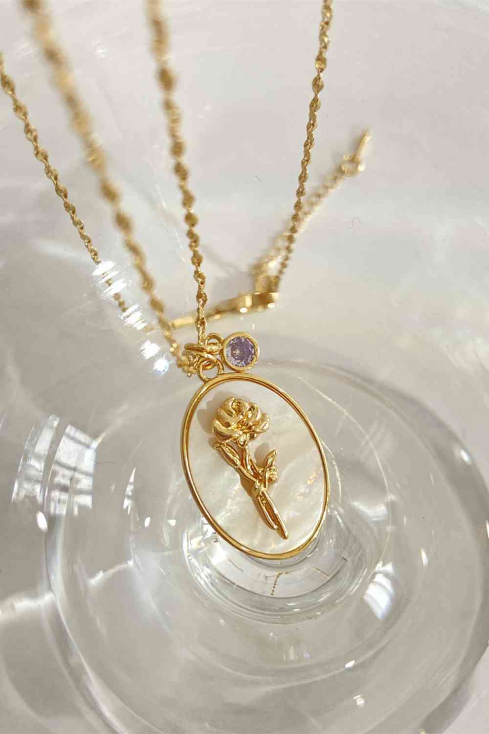 Flower Shell Pendant Copper Necklace - WAZKA