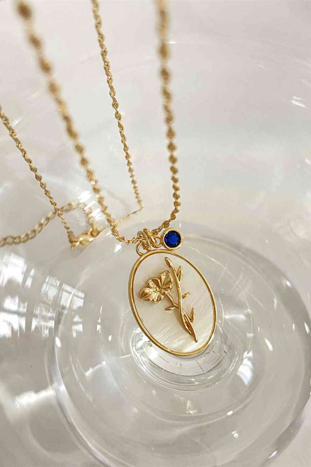 Flower Shell Pendant Copper Necklace - WAZKA