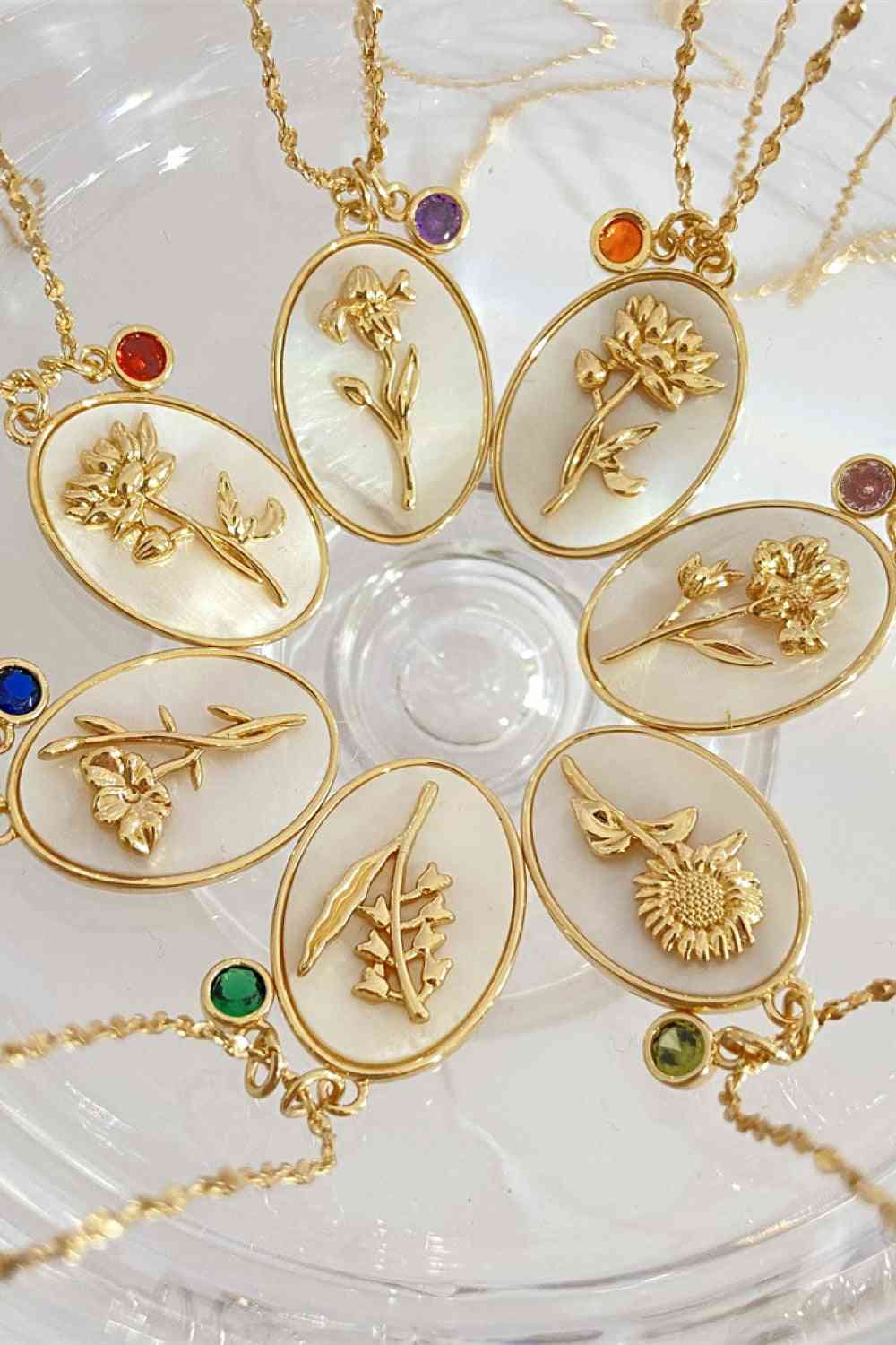 Flower Shell Pendant Copper Necklace - WAZKA