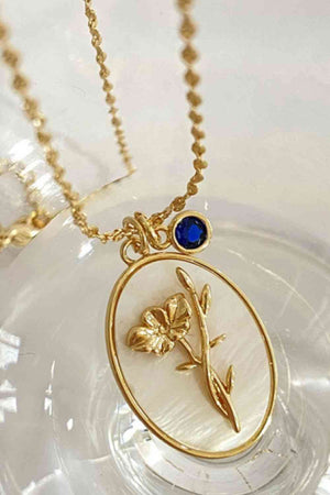 Flower Shell Pendant Copper Necklace - WAZKA