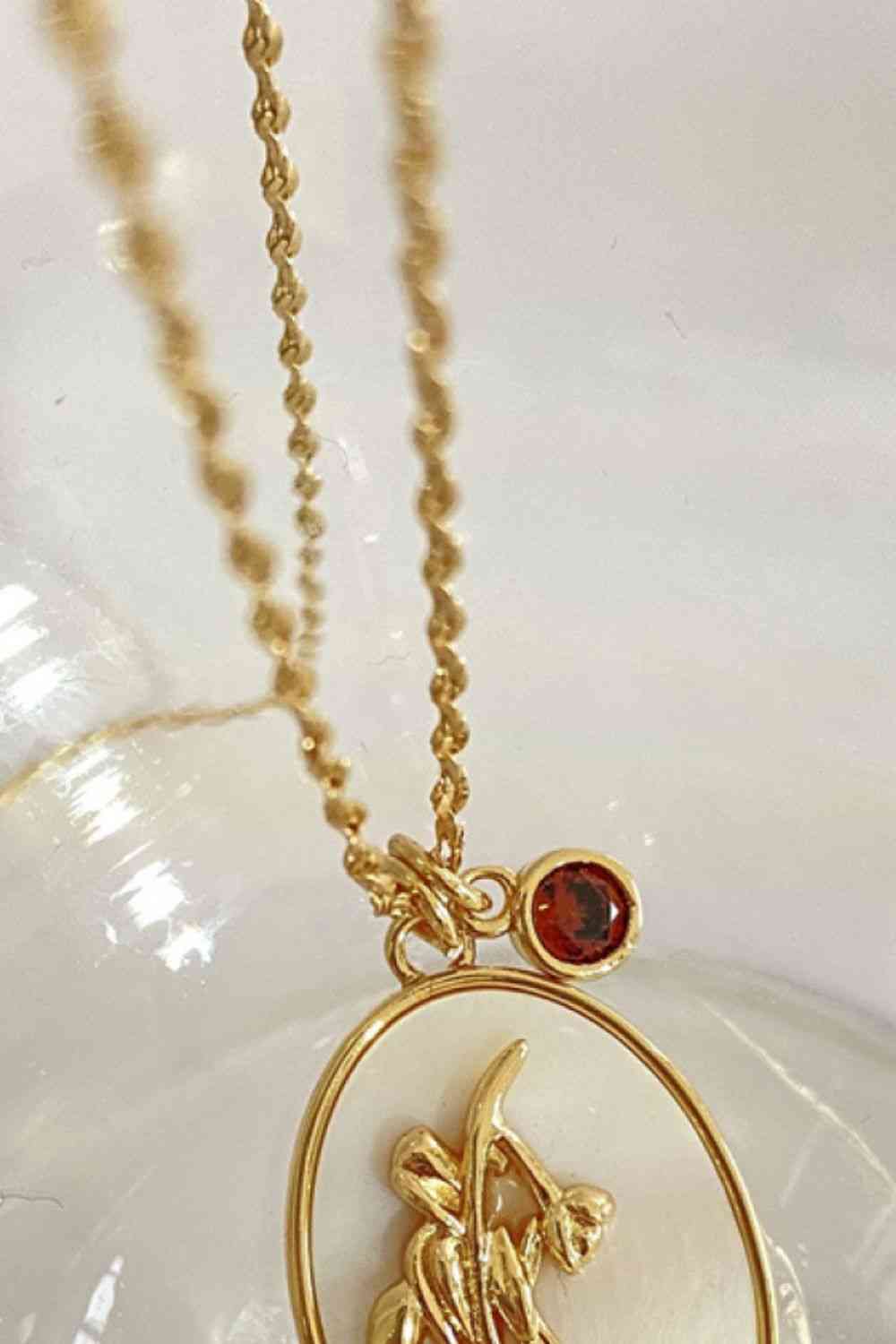 Flower Shell Pendant Copper Necklace - WAZKA