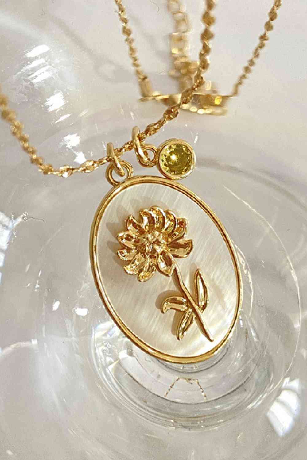 Flower Shell Pendant Copper Necklace - WAZKA