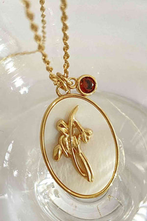 Flower Shell Pendant Copper Necklace - WAZKA