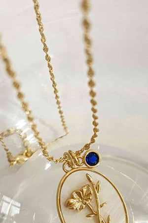 Flower Shell Pendant Copper Necklace - WAZKA