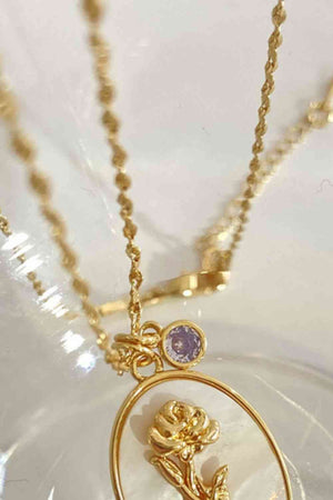 Flower Shell Pendant Copper Necklace - WAZKA