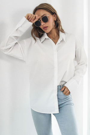 Dropped Shoulder Longline Shirt - WAZKA