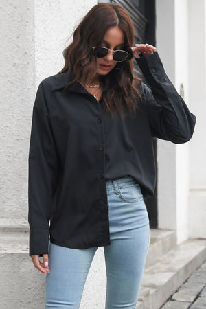 Dropped Shoulder Longline Shirt - WAZKA