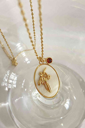 Flower Shell Pendant Copper Necklace - WAZKA